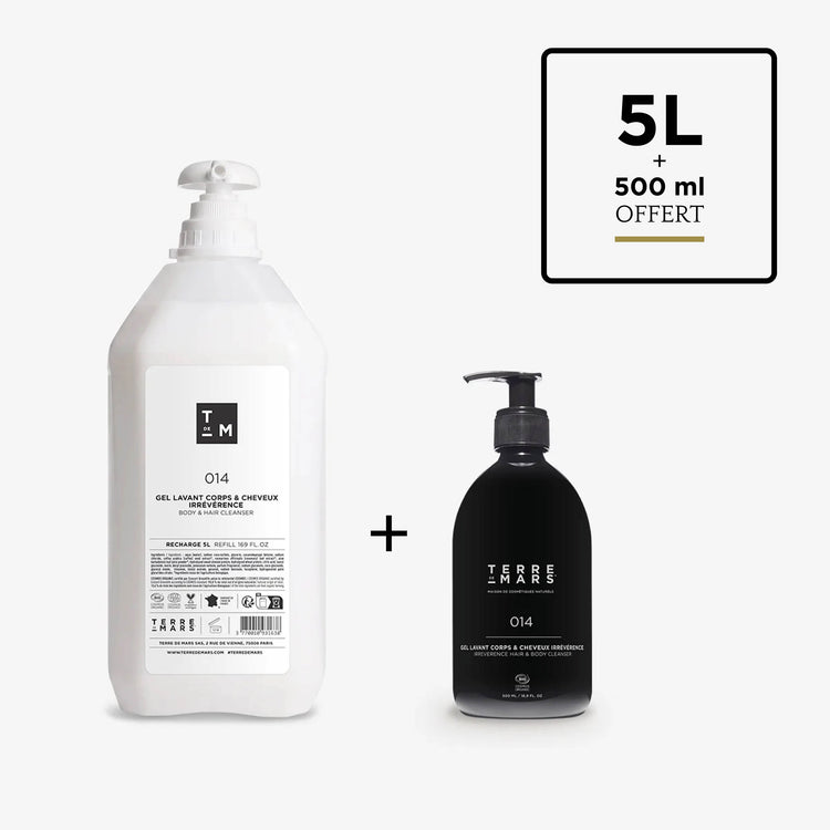 Gel Lavant Corps et Cheveux Irrévérence — 5L. + 500ml Offert