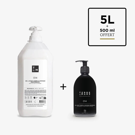 Gel Lavant Corps et Cheveux Irrévérence — 5L. + 500ml Offert