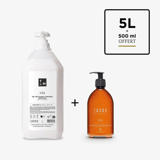 Gel Nettoyant Corporel Elégance — 5L. + 500ml Offert
