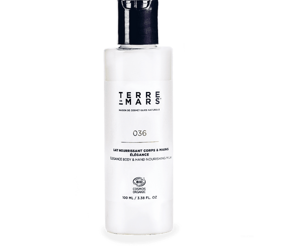 Lait Nourrissant Corps & Mains Elégance - Constitué d’ingrédients biologiques et d’actifs naturels, le lait pour le corps Imminence est adapté pour une utilisation quotidienne. Sa texture délicate, lisse et souple le rend particulièrement agréable à manip