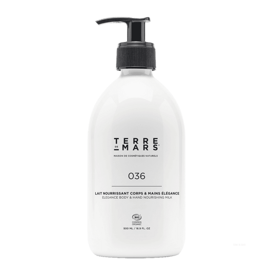 Lait Nourrissant Corps & Mains Elégance - Constitué d’ingrédients biologiques et d’actifs naturels, le lait pour le corps Imminence est adapté pour une utilisation quotidienne. Sa texture délicate, lisse et souple le rend particulièrement agréable à manip