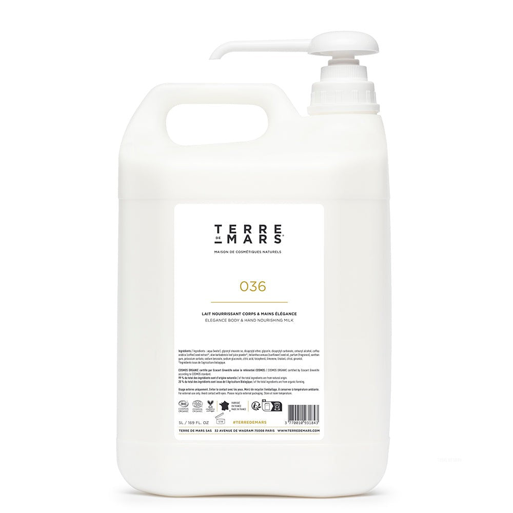 Lait Nourrissant Corps & Mains Elégance - Constitué d’ingrédients biologiques et d’actifs naturels, le lait pour le corps Imminence est adapté pour une utilisation quotidienne. Sa texture délicate, lisse et souple le rend particulièrement agréable à manip