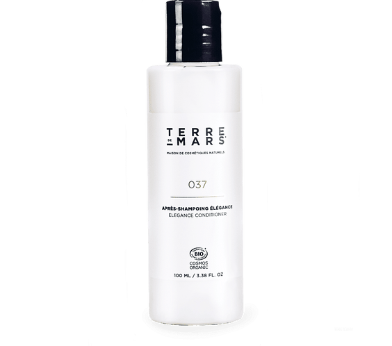Après-Shampoing Elégance - Cet après-shampoing sans silicones a été testé sous contrôle dermatologique et convient à tous types de cheveux, même les plus fragiles. Ecocert, vegan et cruelty free. Fabriqué entièrement en France dans notre usine portant le