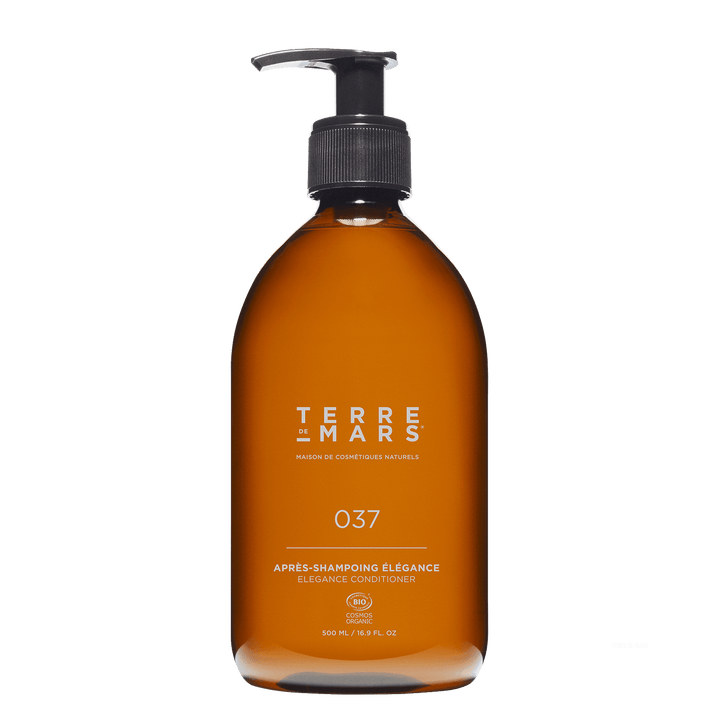Après-Shampoing Elégance - Cet après-shampoing sans silicones a été testé sous contrôle dermatologique et convient à tous types de cheveux, même les plus fragiles. Ecocert, vegan et cruelty free. Fabriqué entièrement en France dans notre usine portant le