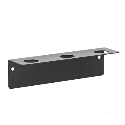 Wall-mounted stainless steel bottle holder for 500ml Terre de Mars bottles.