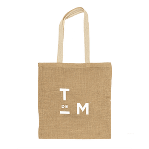 Bag TdeM - Un sac écologique tote bag Terre de Mars réalisé en toile de jute avec des poignées en coton. Dimension 38 x 40cm.
