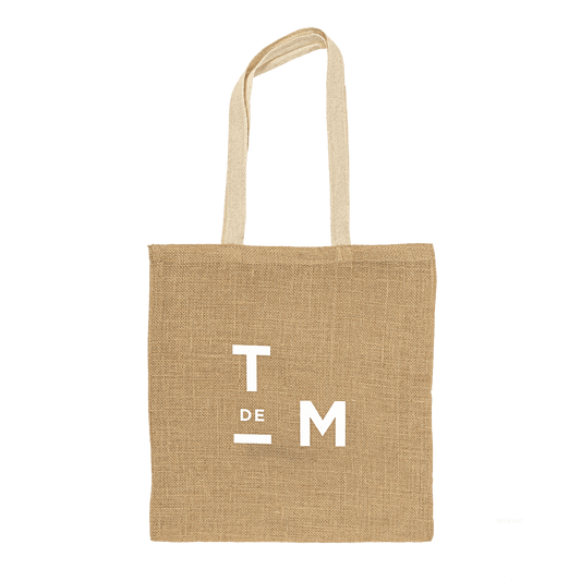 Bag TdeM - Un sac écologique tote bag Terre de Mars réalisé en toile de jute avec des poignées en coton. Dimension 38 x 40cm.